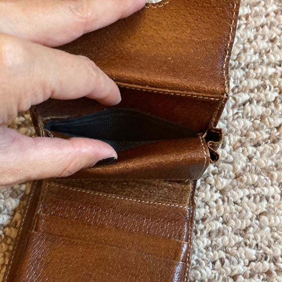 Vintage authentic brown leather and canvas bamboo Gucci wallet - Picture 11 of 11